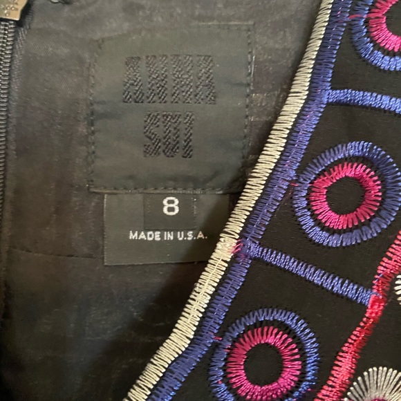 Anna Sui Embroidered Heart Dress 8 - Picture 4 of 4